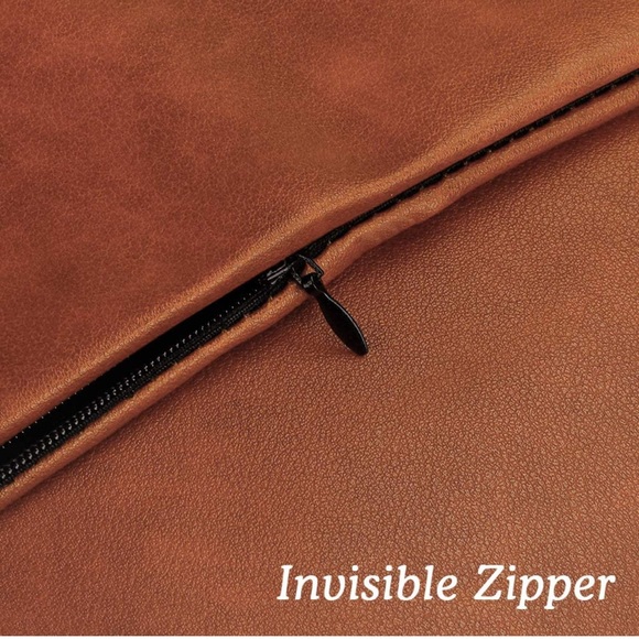 NWOT Faux Leather Throw Pillow cover - Picture 9 of 10